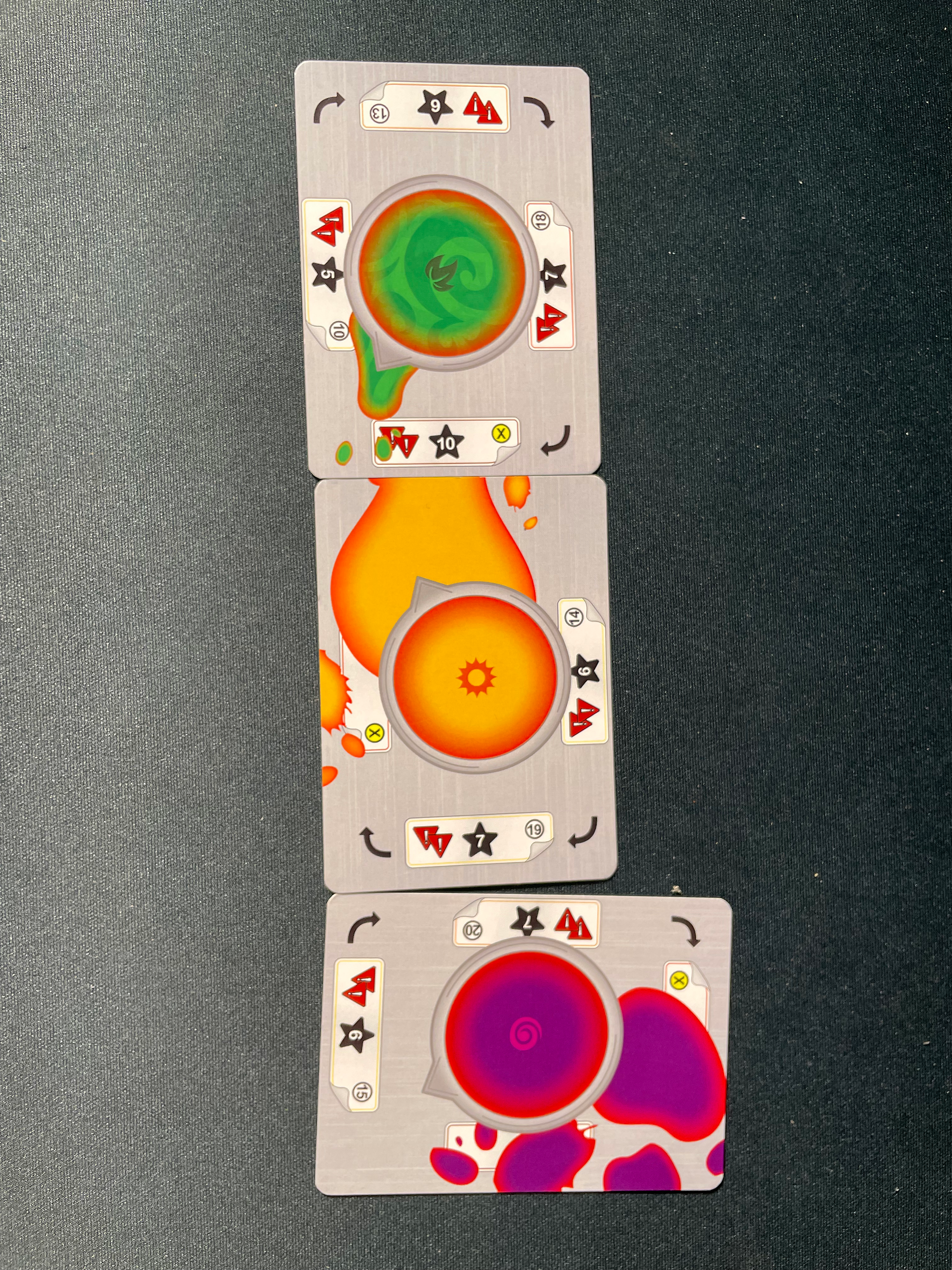 Beaker cards near end of game 