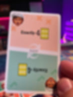 The back of a taste card showing that the player wants exactly 4 horizontal striped yellow cards