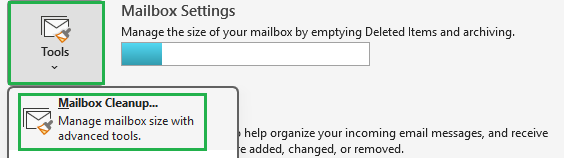 Mailbox Cleanup Tool - Classic Outlook