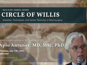Dr. Apio Antunes participa do Circle of Willis Live da Mayo Clinic nesta quinta