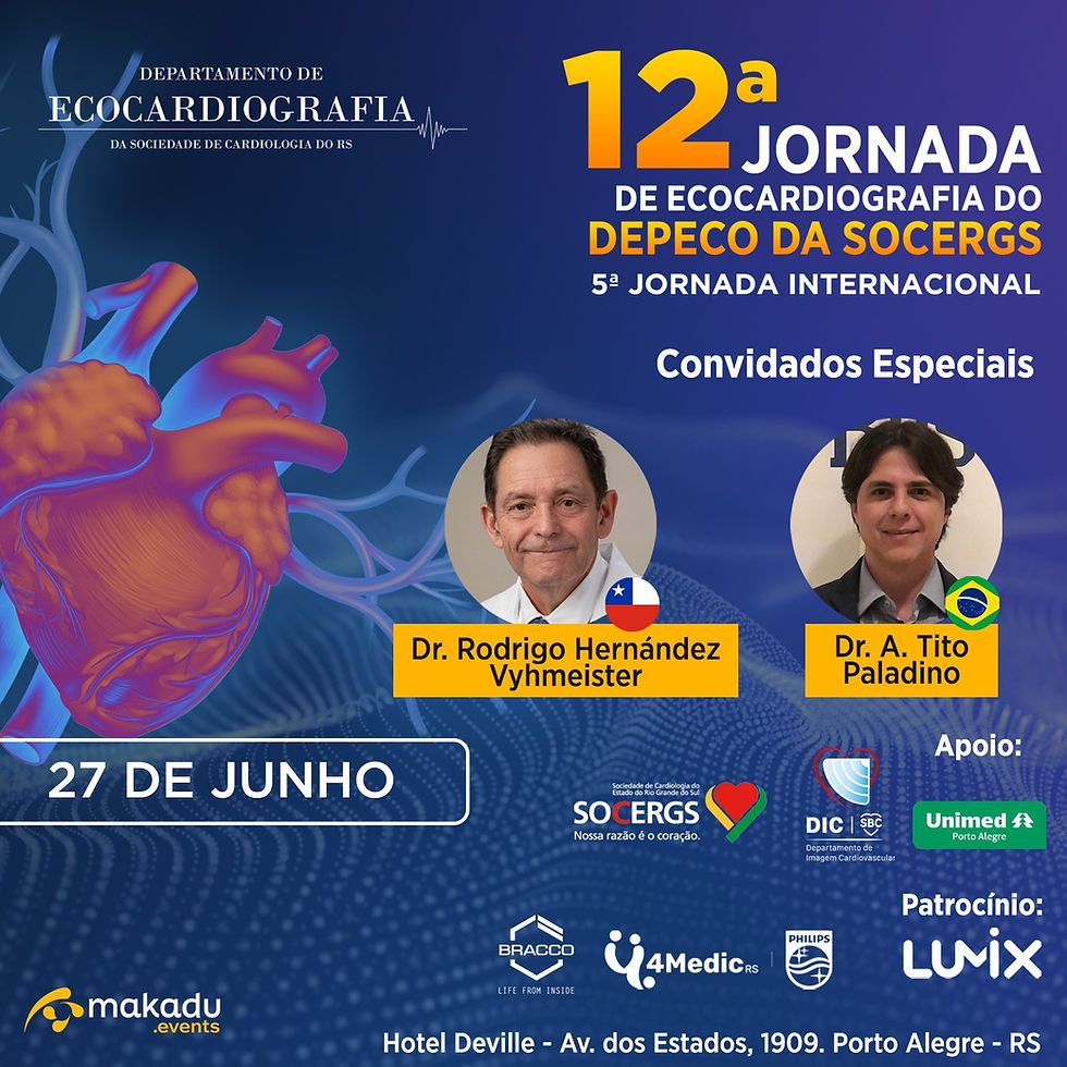 12ª Jornada de Ecocardiografia do DEPECO da SOCERGS acontece em Porto Alegre com apoio do DIC-SBC