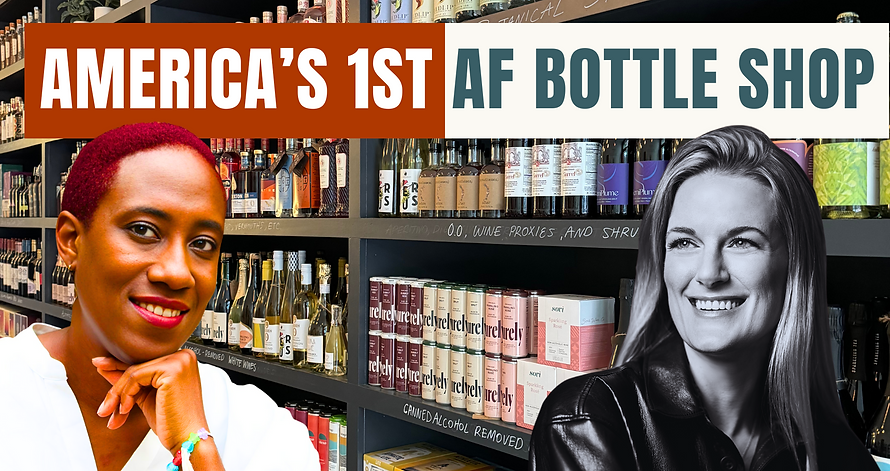 Podcast cover for Low No Drinker #73 America's 1st Non-Alc Bottle Shop, Celebrity Brands & THC Drinks
