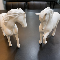 Highly detailed SLA printed horse prototypes