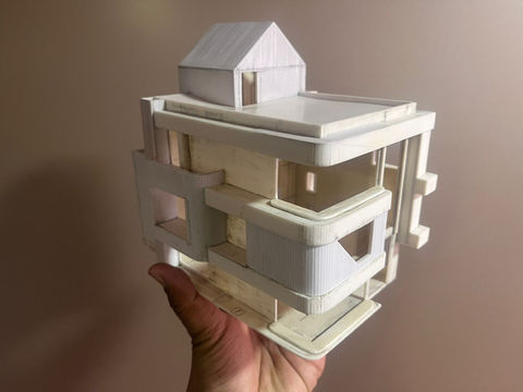 3D printed architectural building model.