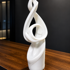 SLA 3D printed decorative prototype with smooth surface finish