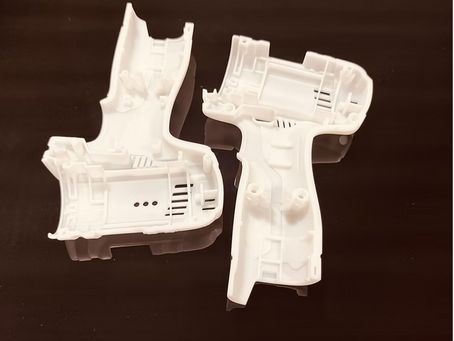 SLA ABS-like resin 3D printed prototype close-up