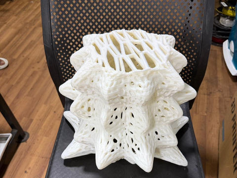 Detailed artistic sculpture made using resin 3D printing.
