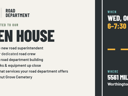Oct 14: Road Dept Open House