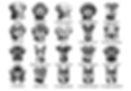 Thumbnail: image of 6 keyrings laser engraved with a dog face and custom name