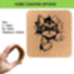 Cute Cat drink coaster, birthday funny gift office engraved cork coaster kitten