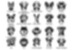Thumbnail: image of 6 keyrings laser engraved with a dog face and custom name