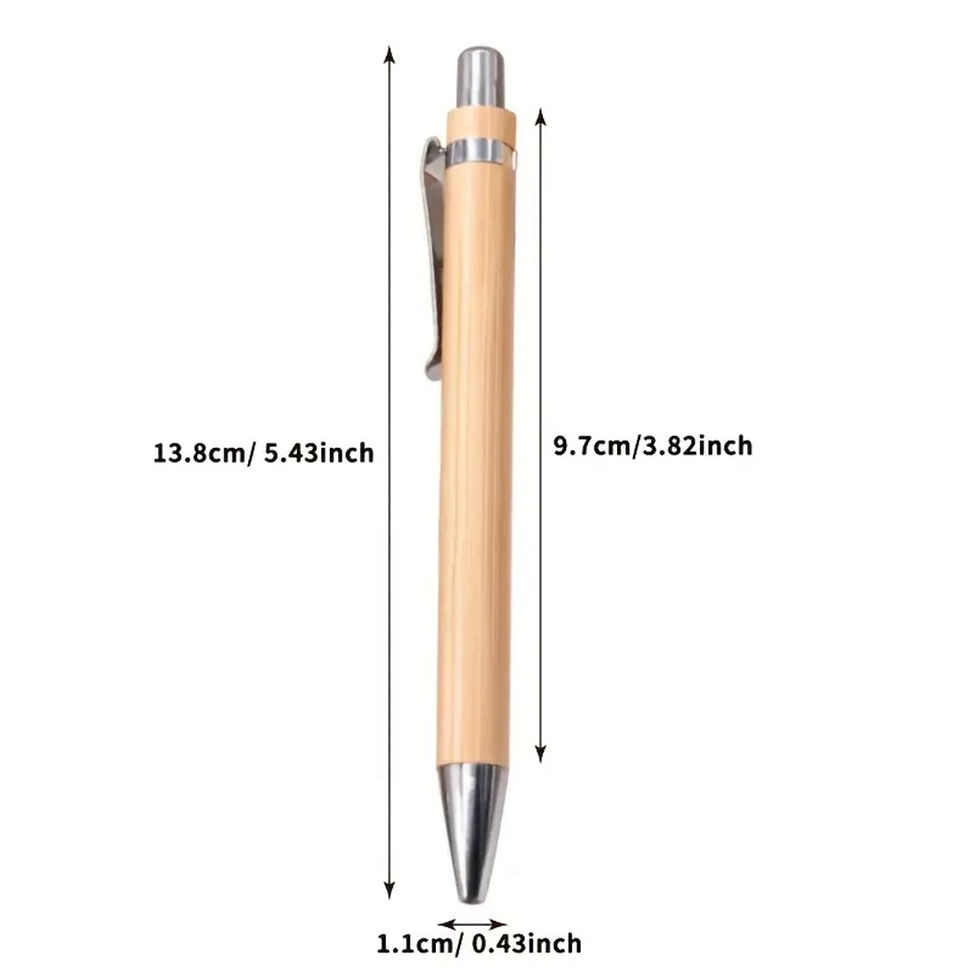 3 Pack Christmas Bamboo Pens – Laser Engraved Xmas Gift Set