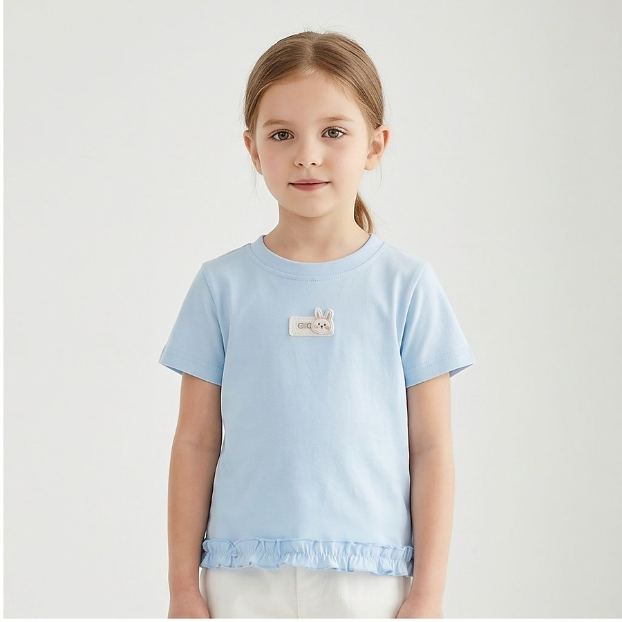 🌸 Soft Pastel Ruffle Tee – Everyday Comfort, Effortless Style