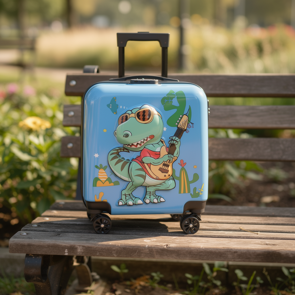 🎸 Dino Rockstar Travel Suitcase – Fun, Bold & Ready for Every Adventure