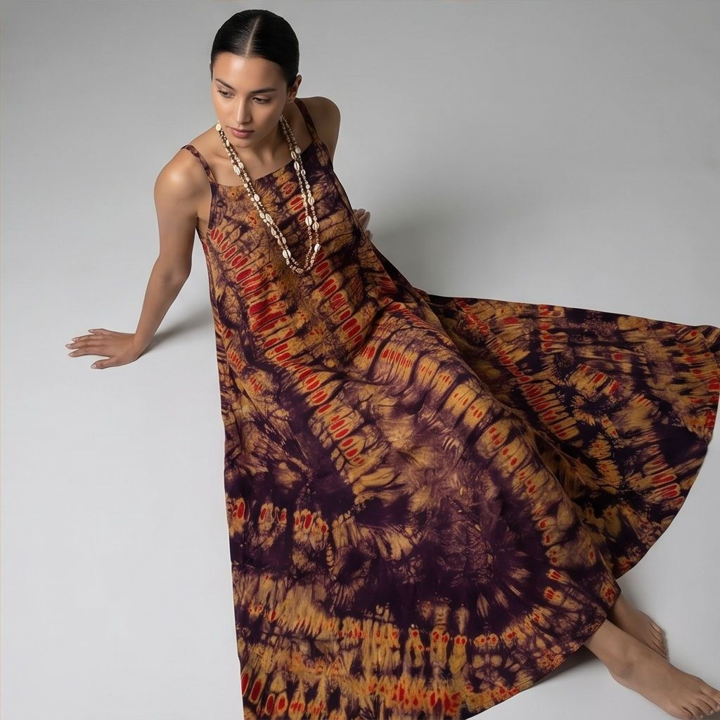Aurora Swirl Boho Dress