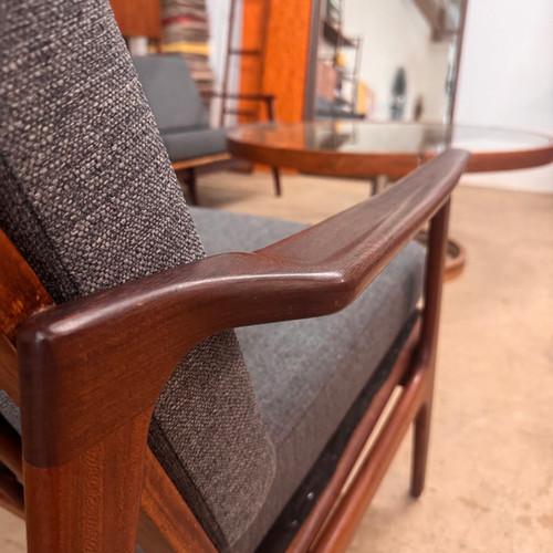 Fauteuil en teck et wengé