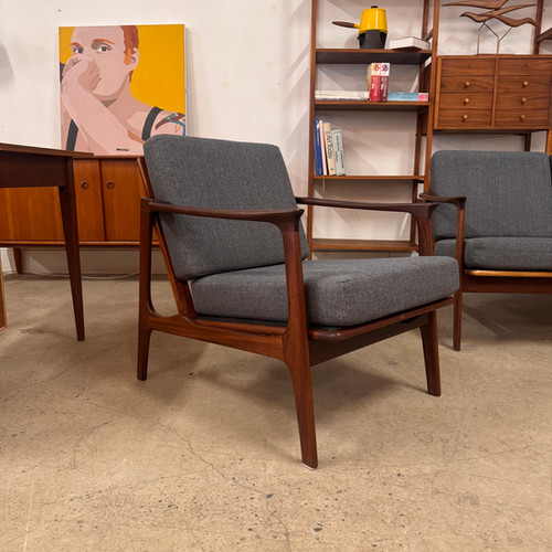 Fauteuil en teck et wengé