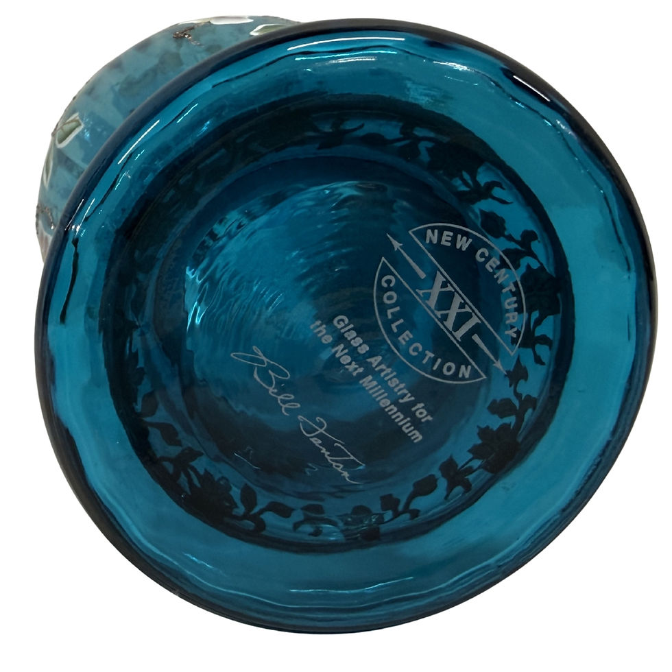 Thumbnail: Fenton New Century Collection Blue Handpainted Pitcher