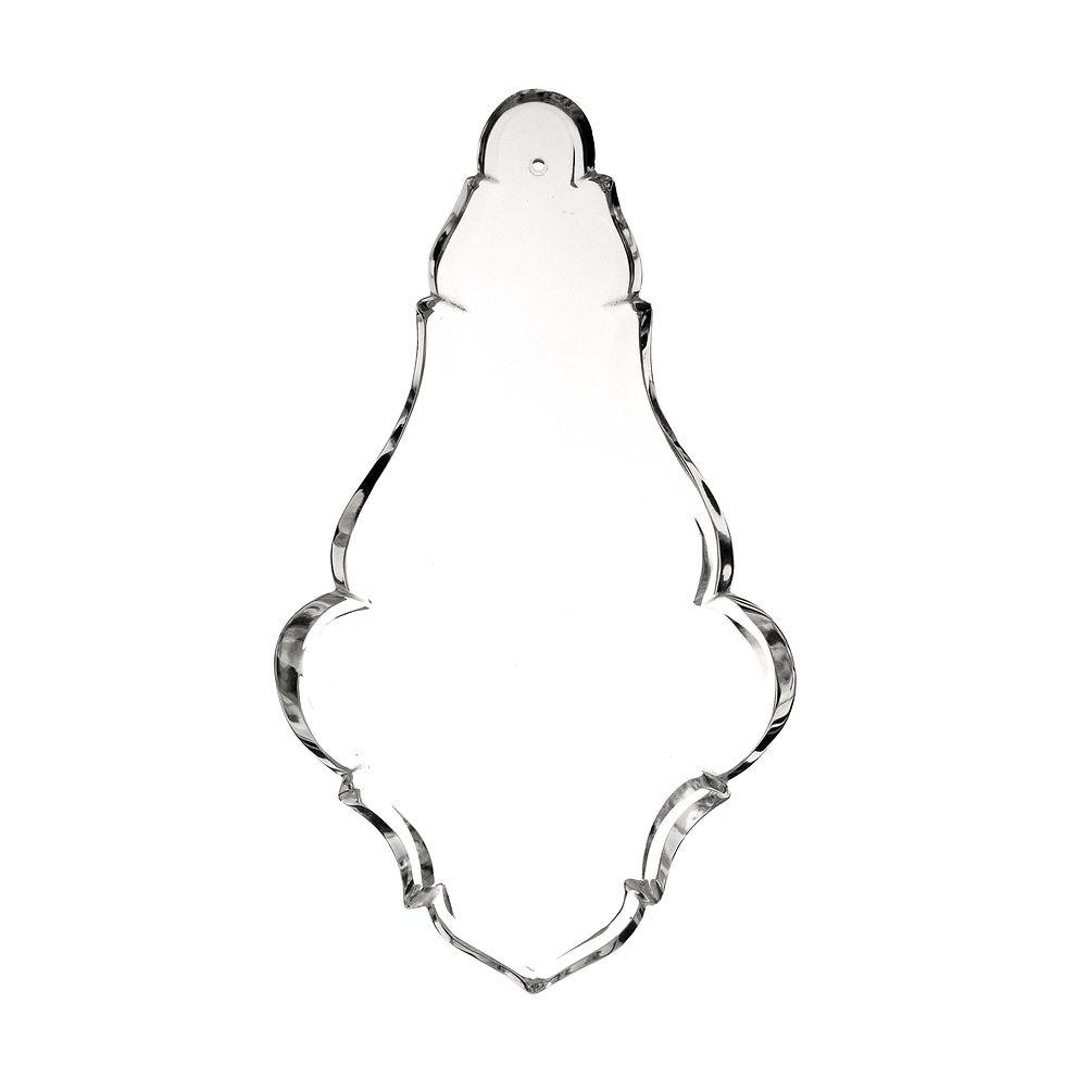Antique Chandelier Prism Clear Glass Replacement Pendalogue 2010 face view