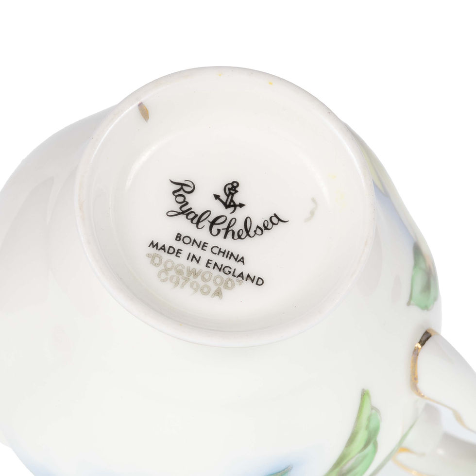 Thumbnail: Vintage Royal Chelsea "Dogwood" Creamer bottom