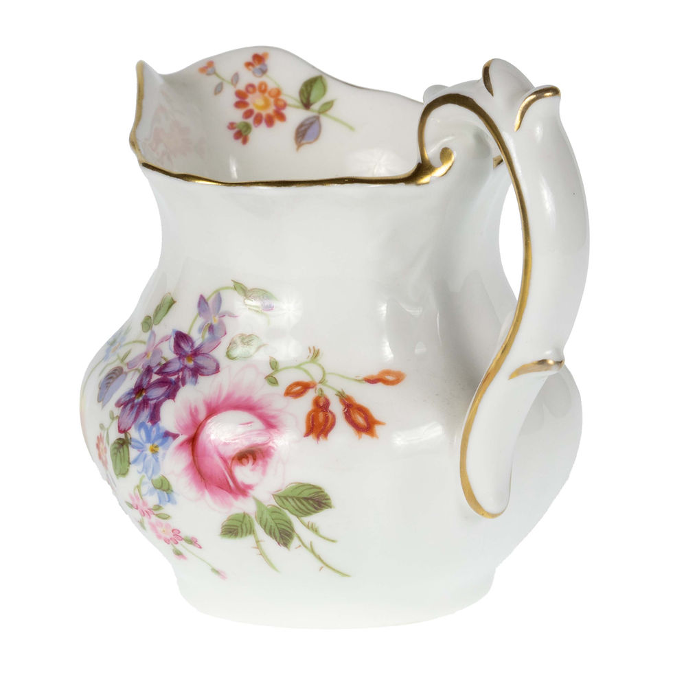 Thumbnail: Beautiful Royal Crown Derby "Derby Posies" creamer XXVII back