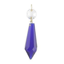 Thumbnail: Two and a half inch plug drop crystal prism blue