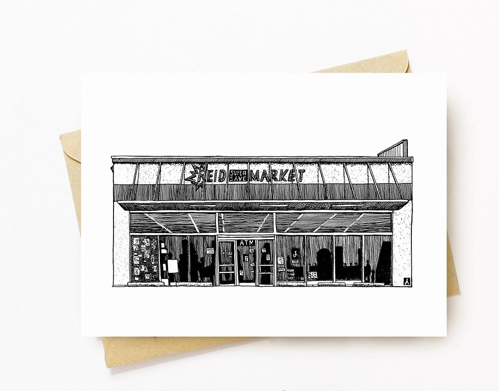 Reid's Supermarket Greeting Card rpscville