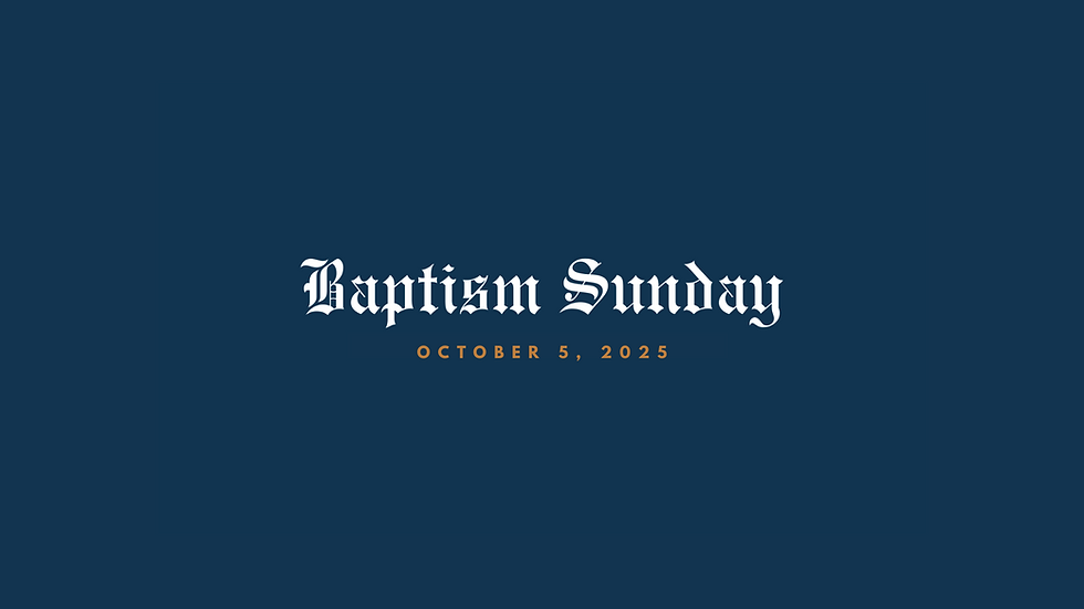 Baptism Sunday