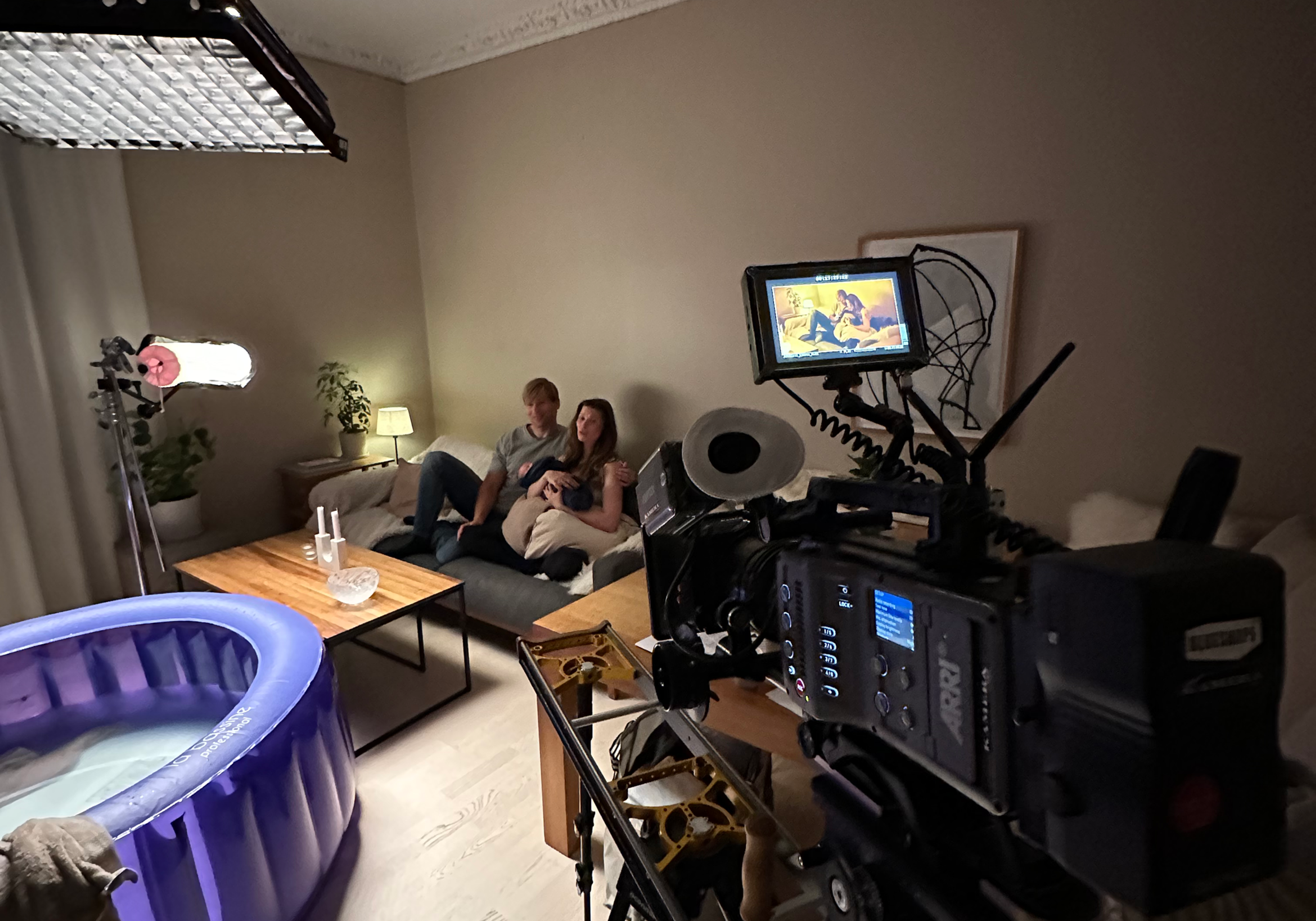 På set for reklamefilm opptak med Artisan Film