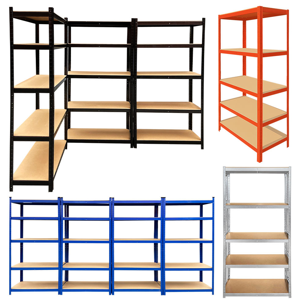 5 Tier Heavy Duty Galvanised Adjustable Shelf Racking Unit Storage Rack 875KG Ca