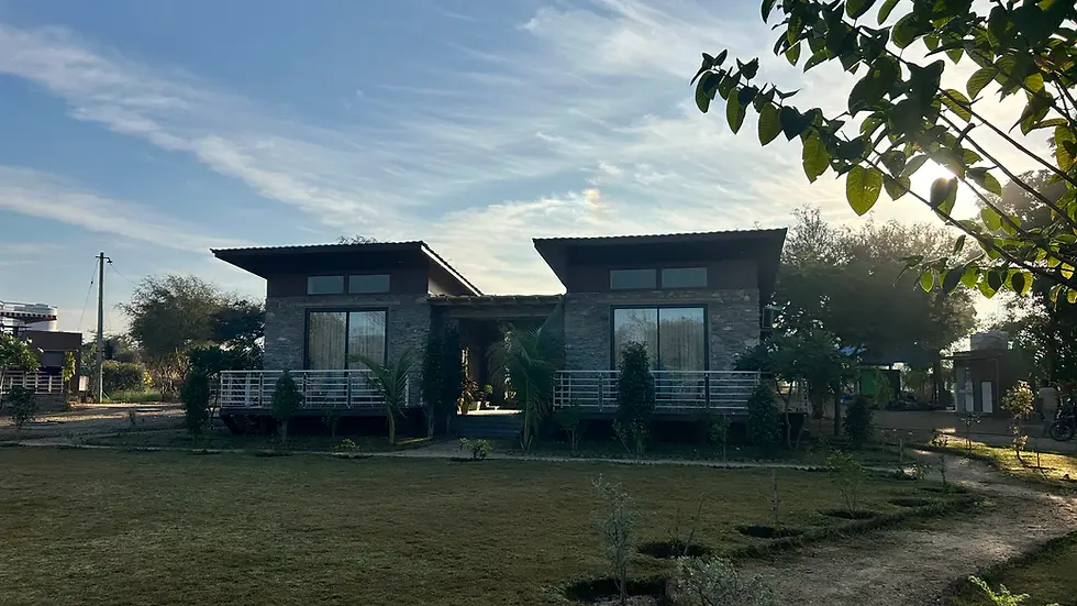 Luxury heritage tented camp accommodation in Jawai Bandh during golden hour, handpicked by The Jawai Yatra