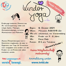 Kinderyoga nun wöchentlich