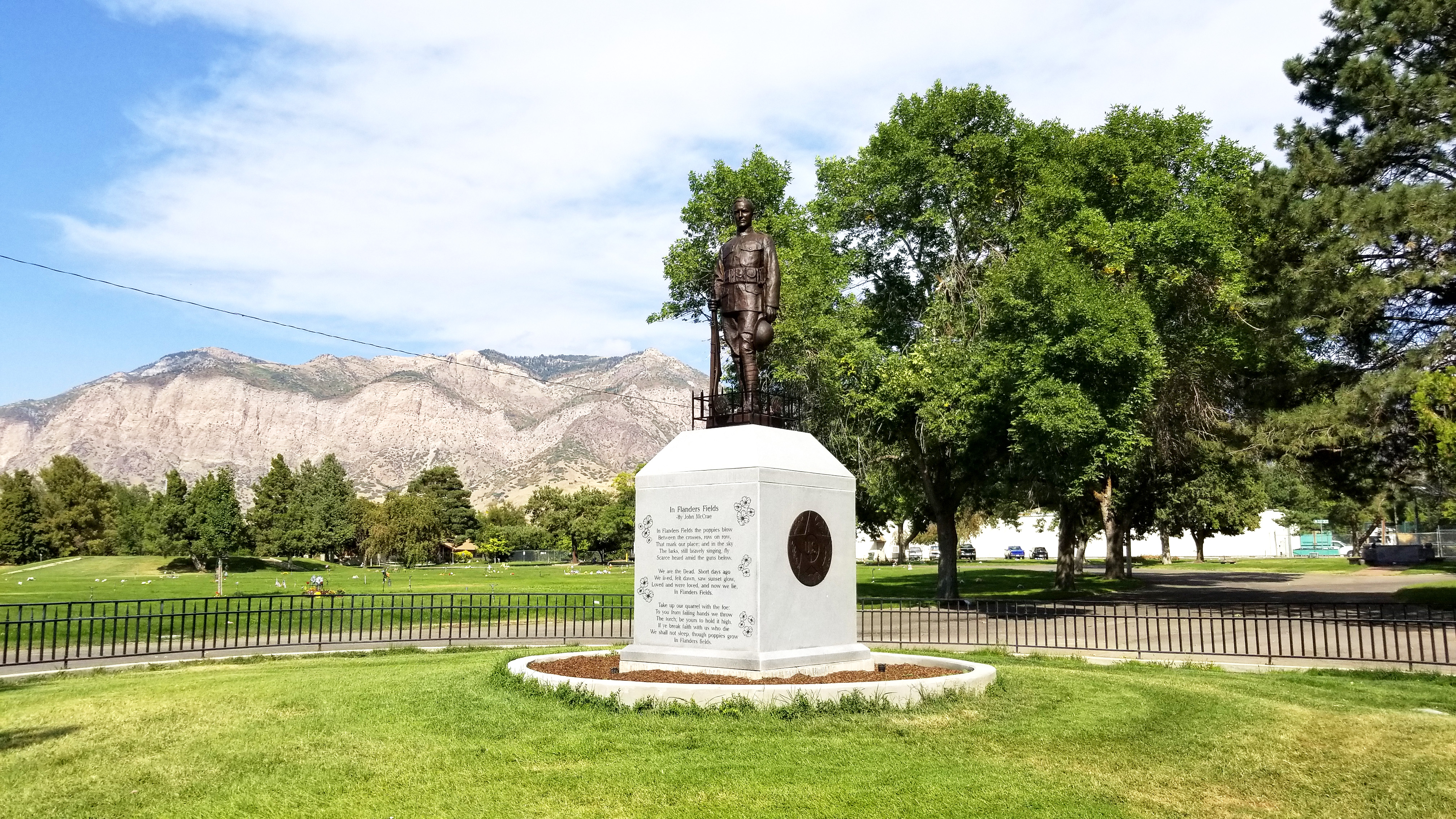 The Doughboy Memorial statue