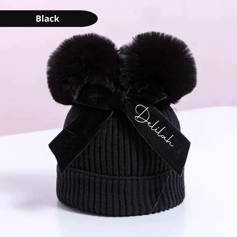 Thumbnail: Personalised Pom-pom Beanie Hat