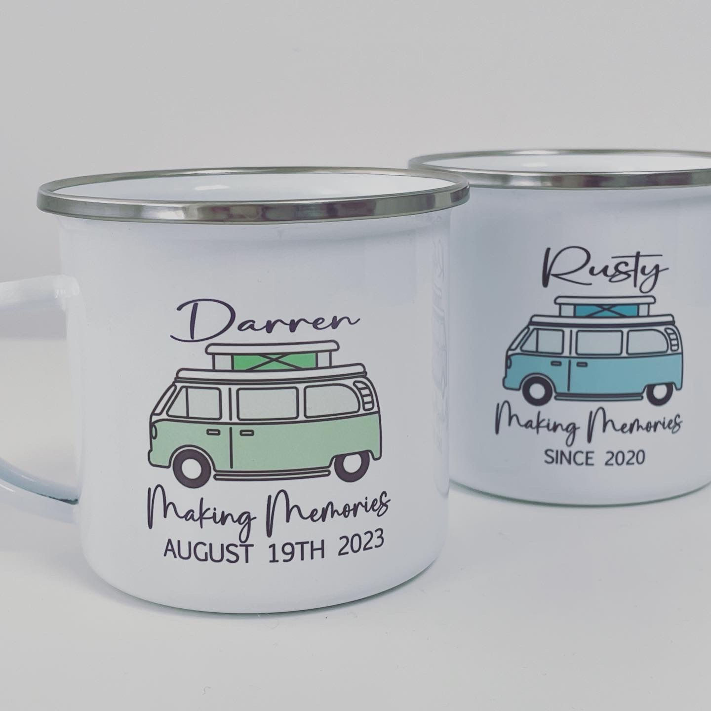 Personalised Campervan Enamel Mug