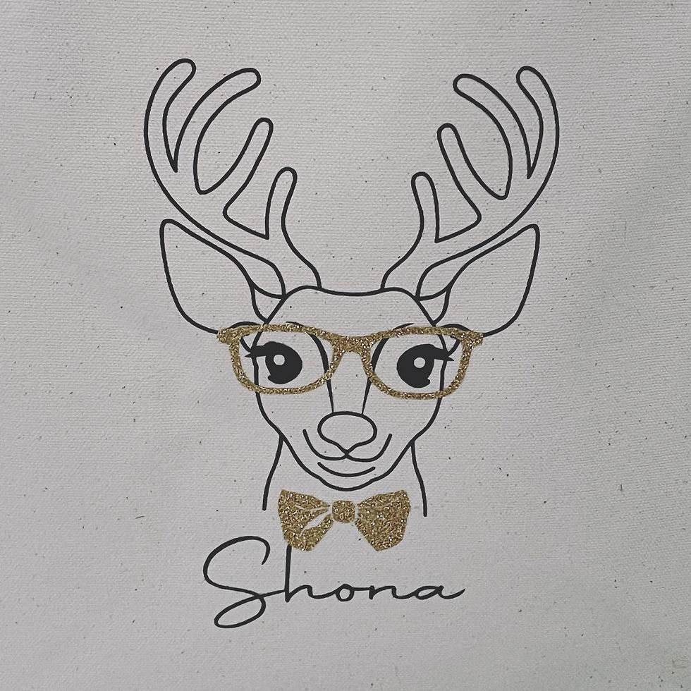 Thumbnail: Personalised Reindeer Jute Bag