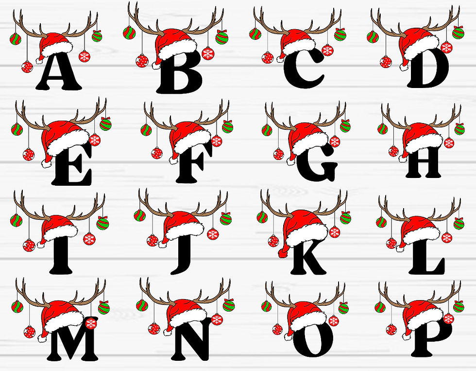 Thumbnail: Personalised Letter Christmas Mug