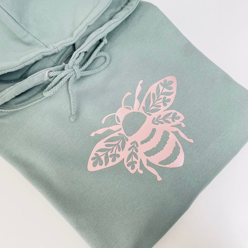 Rose Gold Bee Design Hoodie
