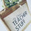 Thumbnail: Personalised 'TEACHER STUFF' Jute Bag