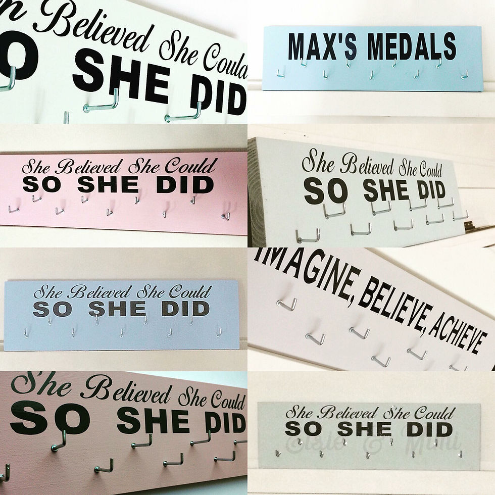 Thumbnail: Custom made, hand painted medal holder