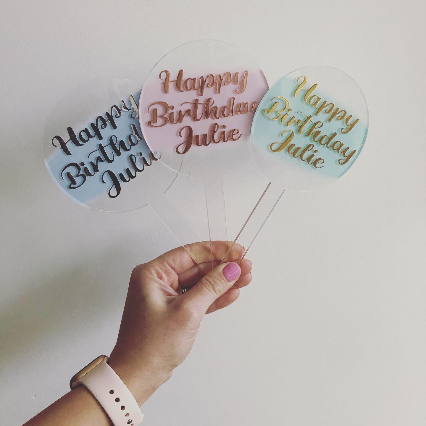 Personalised Acrylic Cake Topper