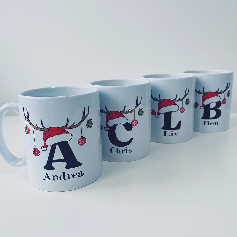 Thumbnail: Personalised Letter Christmas Mug