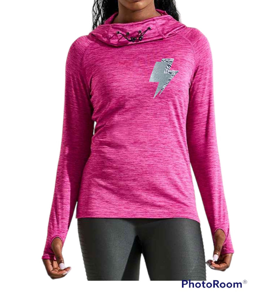 Thumbnail: Ladies Cowl Neck Lightning Running Top