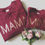Thumbnail: Mama / Mini Matching Burgundy Sweatshirts 