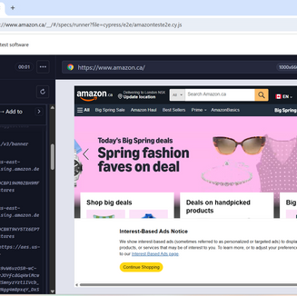 Amazon E2E Test Automation (Cypress)