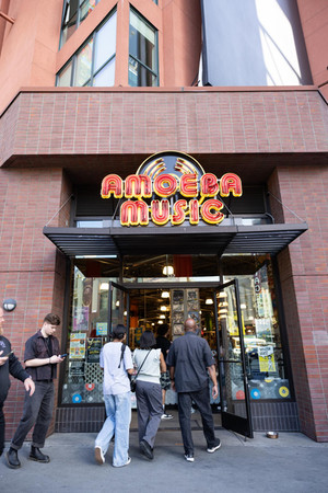 The entrance of Amoeba Music on Hollywood Blvd. (Aliyah Hinckley)