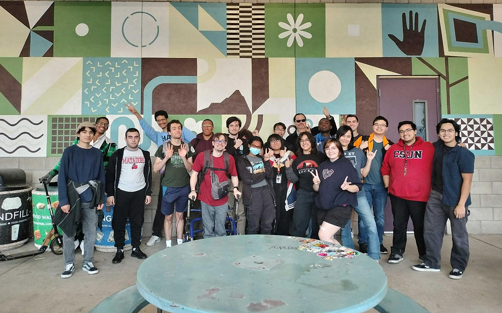 The CSUN Game Development Club, with its officers and various club members, gathering for their second club meeting of the Spring 2025 semester. (Jesse Illanes)