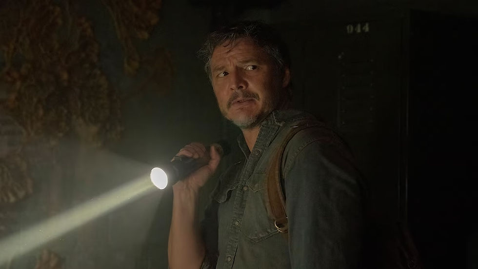 Joel, played by Pedro Pascal, featured in The Last of Us TV Show on HBO Max (2023).