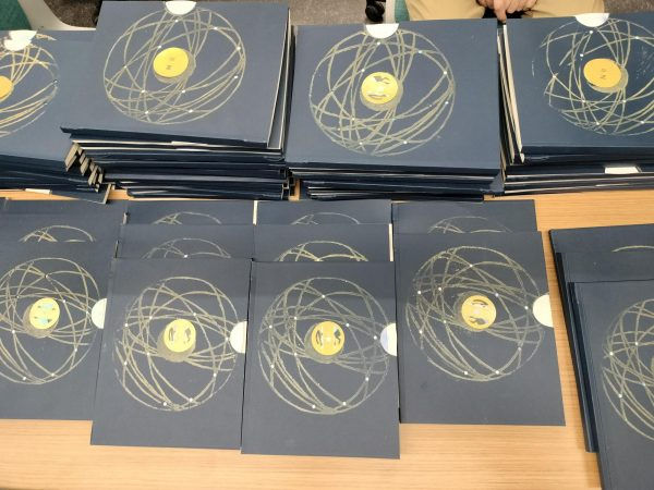Completely hand-made copies of the Fall 2024 edition of the Northridge Review. (Jesse Illanes)