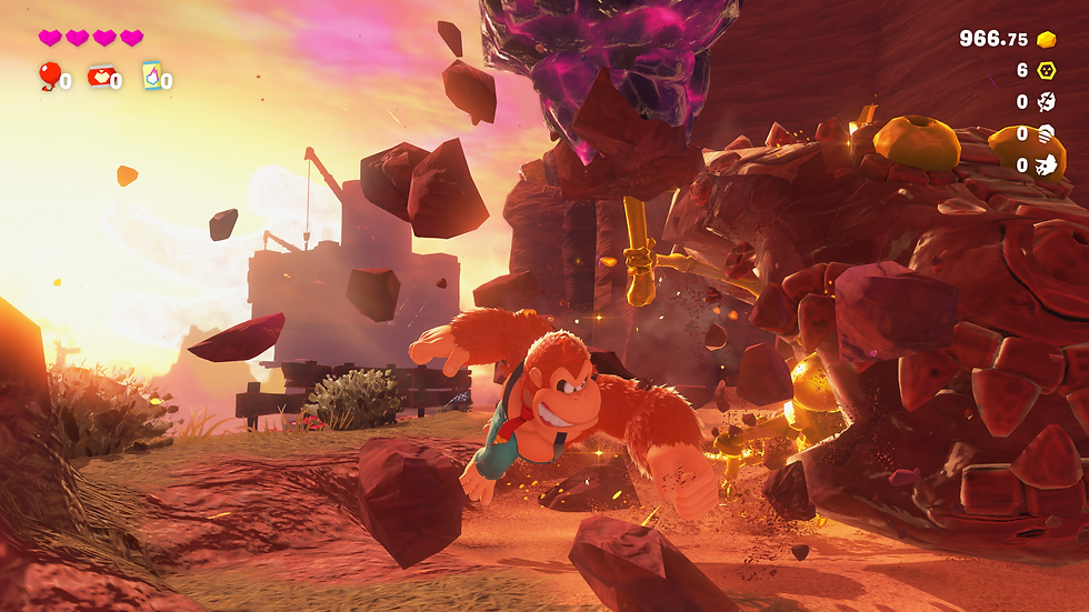 Donkey Kong punching an enemy in Donkey Kong Bananza. Courtesy of Nintendo. (Nintendo)